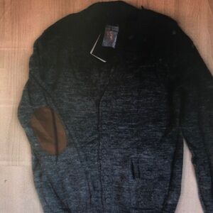 Men's Gray Cardigan Sweater